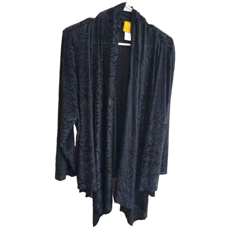 Ruby Rd. Black Cardigan 1XL - Picture 2 of 5
